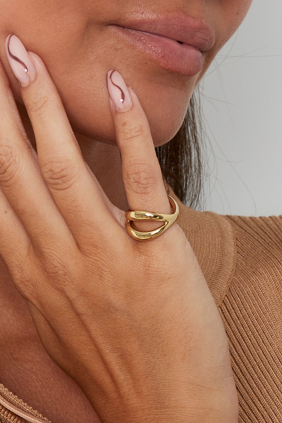 Ring verbunden - Goldfarbe Bild3