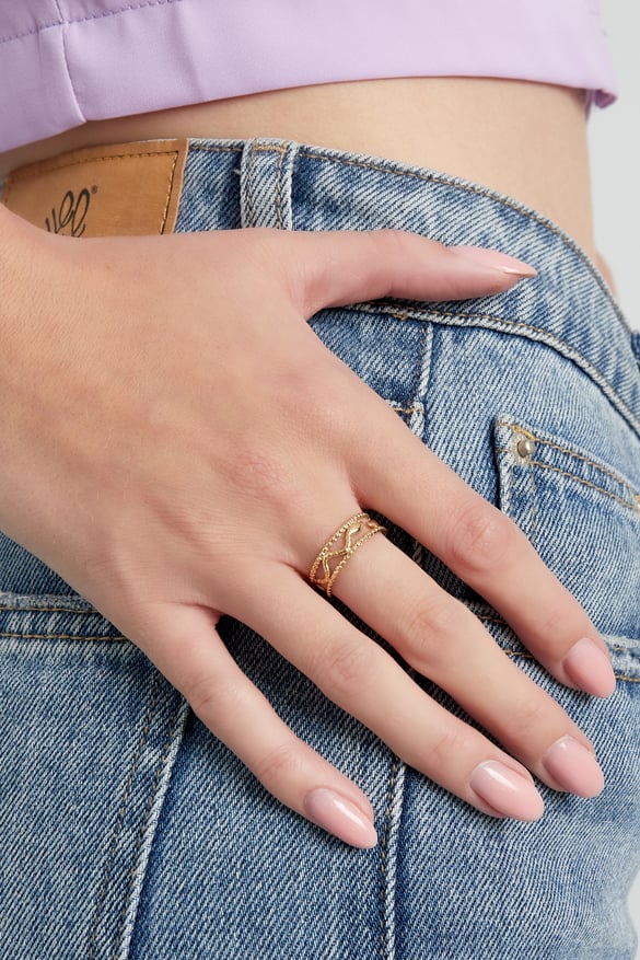 Ring snake style - Silver Color color