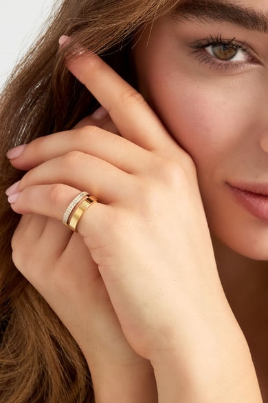 Ring doppelt mit Steinen  h5 Bild2