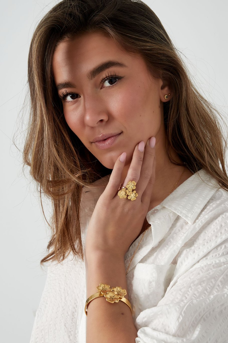 bohemian flower ring Picture3