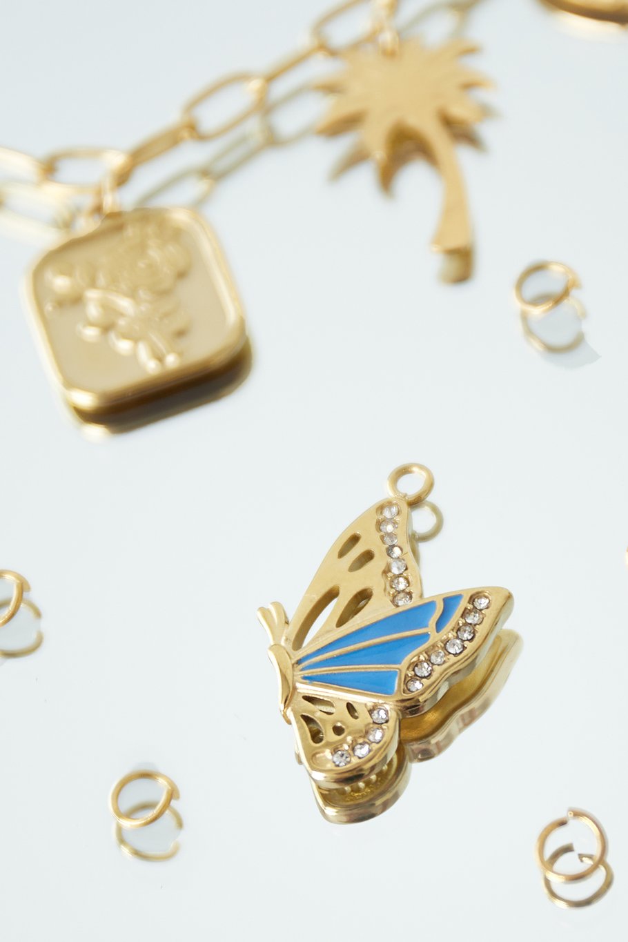 butterfly charm - blue  Picture2