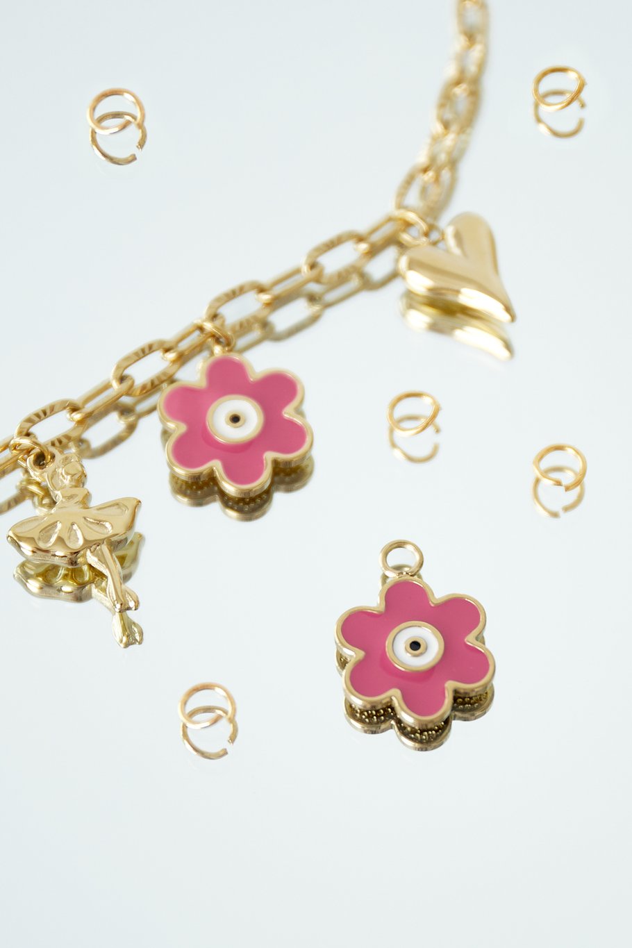 Ciondolo fiore - Colore oro rosa Immagine2