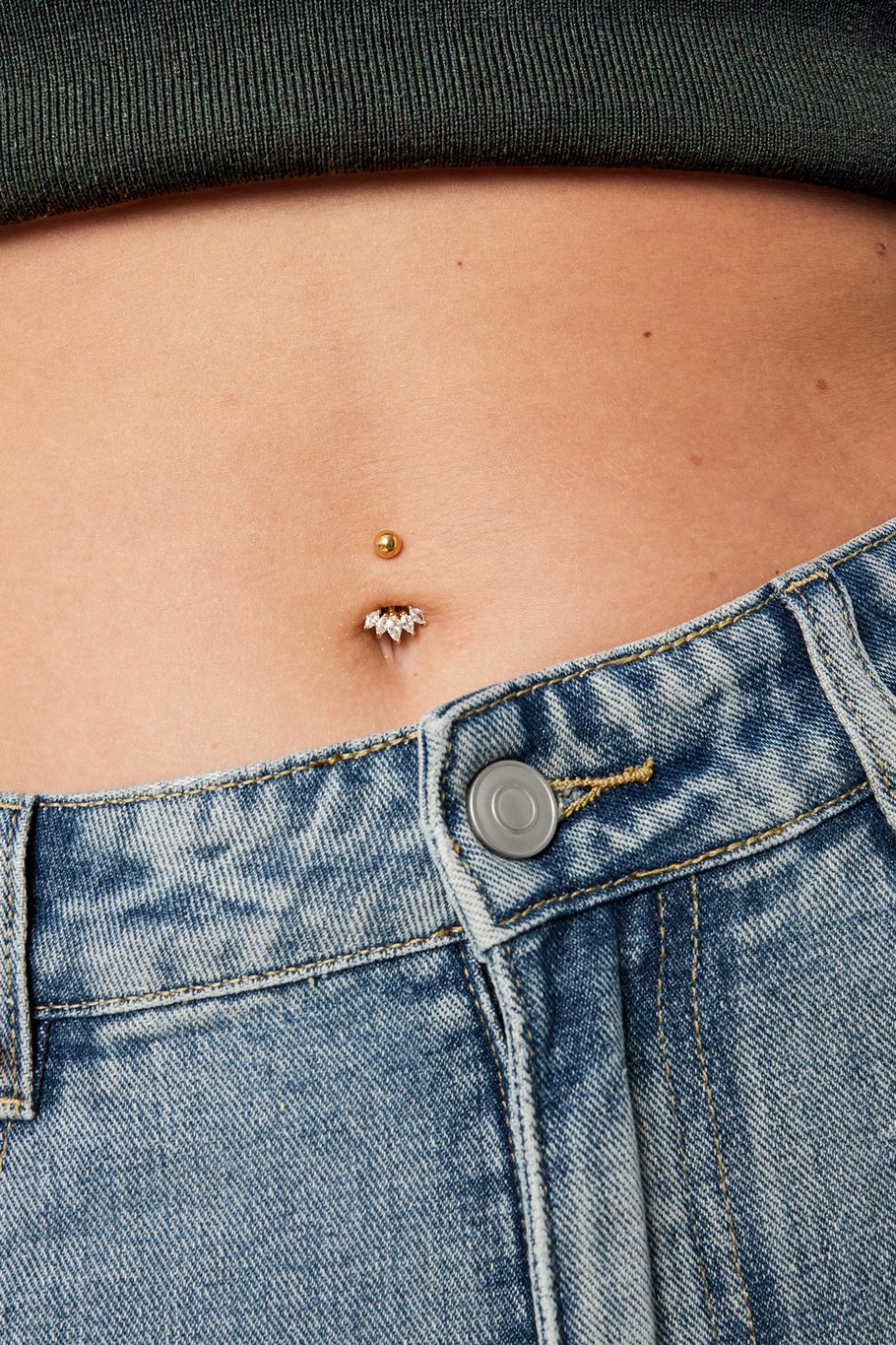 Piercing all'ombelico twinkle belly - Colore argento Immagine2