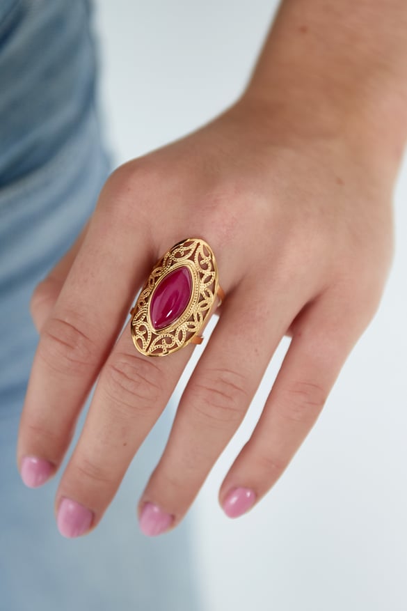 Big stone ring - blue