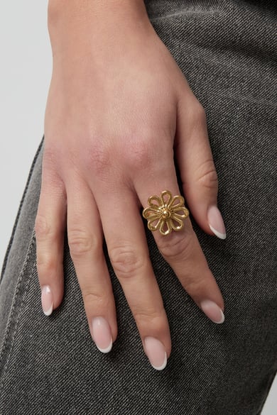 Ring happy flower - Gold color  h5 Picture4