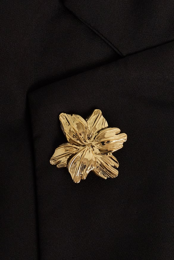 spilla fiore flusso - colore oro 2