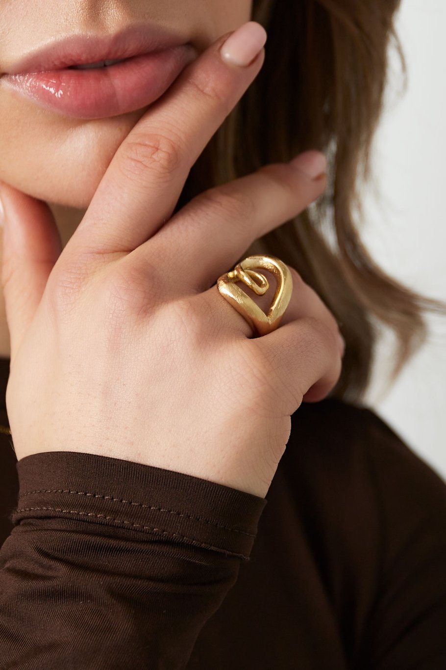 Eleganter Twist-Ring - Goldfarben Bild2