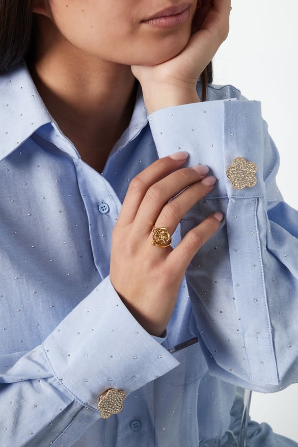 cufflinks glittery bloom 2