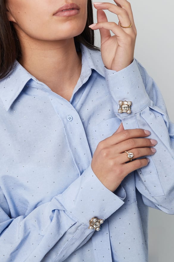 Cufflinks vintage babe - White