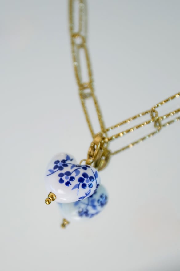 Blauer Blütenschmuck DIY Charm 2