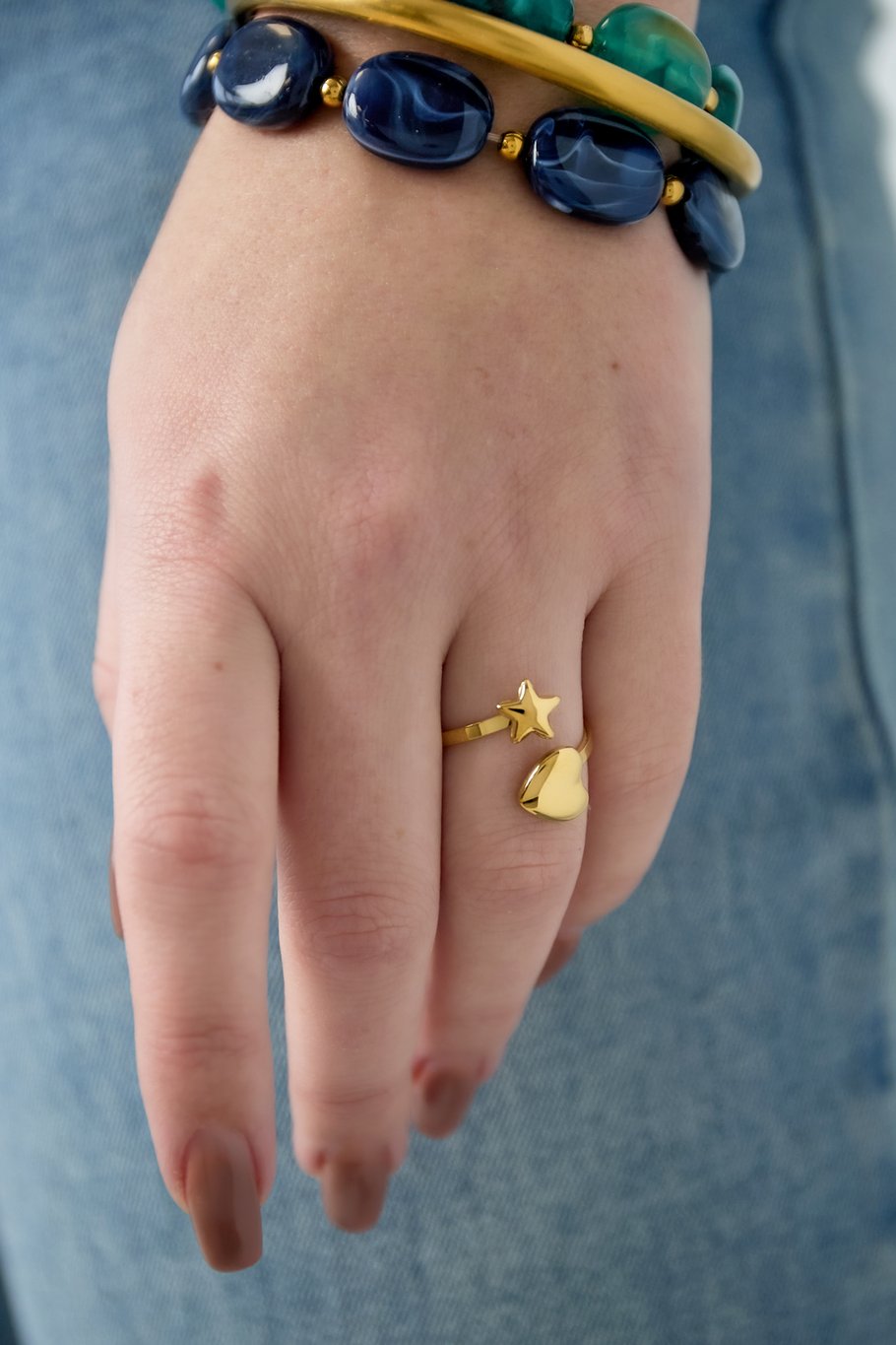 Anillo con corazón y estrella Imagen2