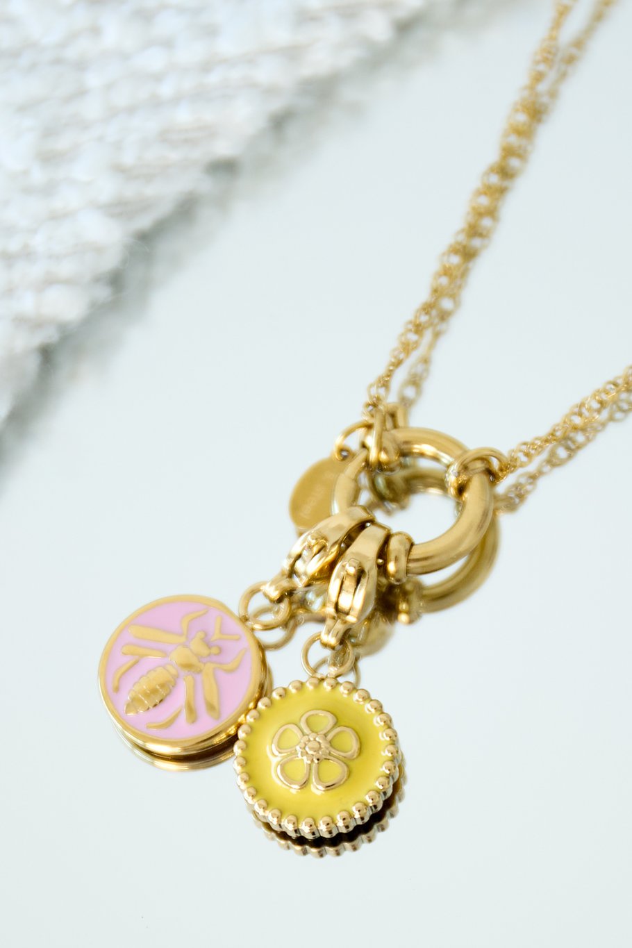 Edelstahl Schmuck Charms Blume Casual Alltag Bild2