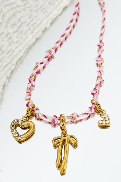 Bijoux en acier inoxydable, breloques en forme de cœur, style décontracté et quotidien h5 Image2
