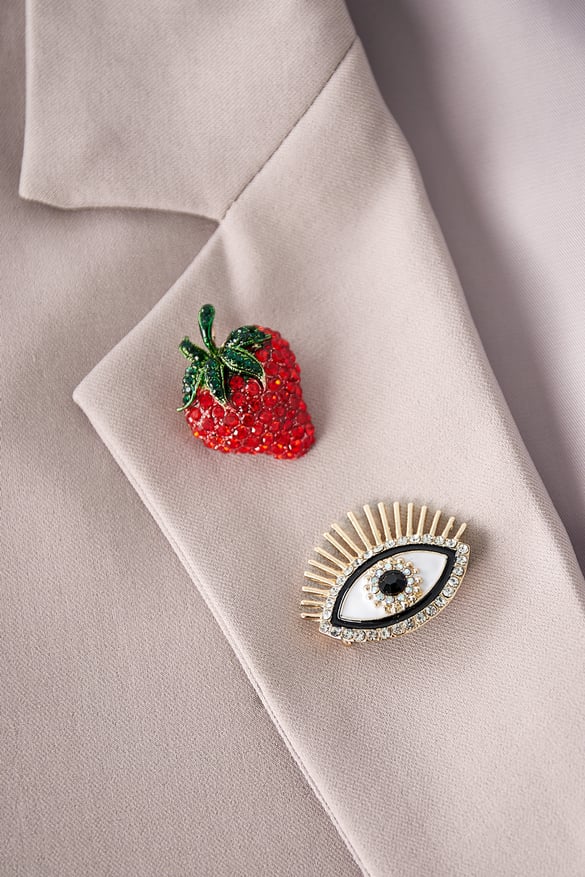 Broche Tous les yeux sur toi - Couleur or