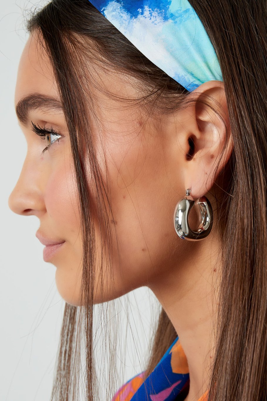 Earrings abstract shape - silver color Stainless Steel Picture3