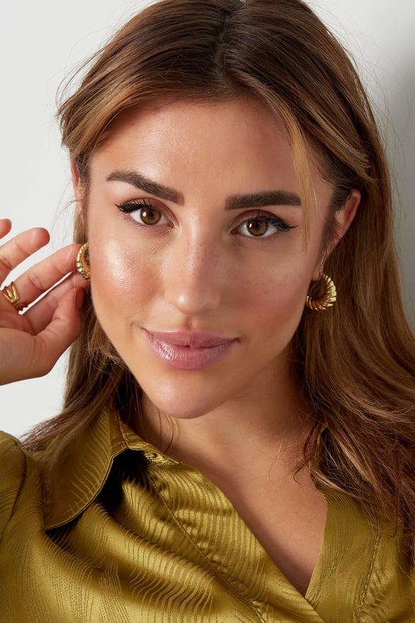 Boucles d'oreilles croissant - doré 2