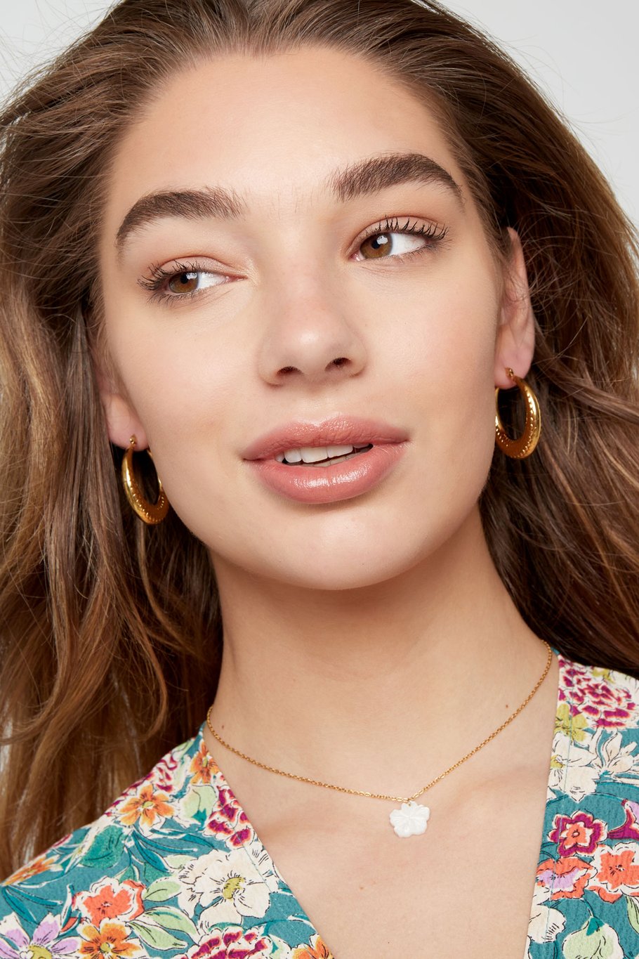 Earrings bubble print small Gold Color Stainless Steel h5Picture2