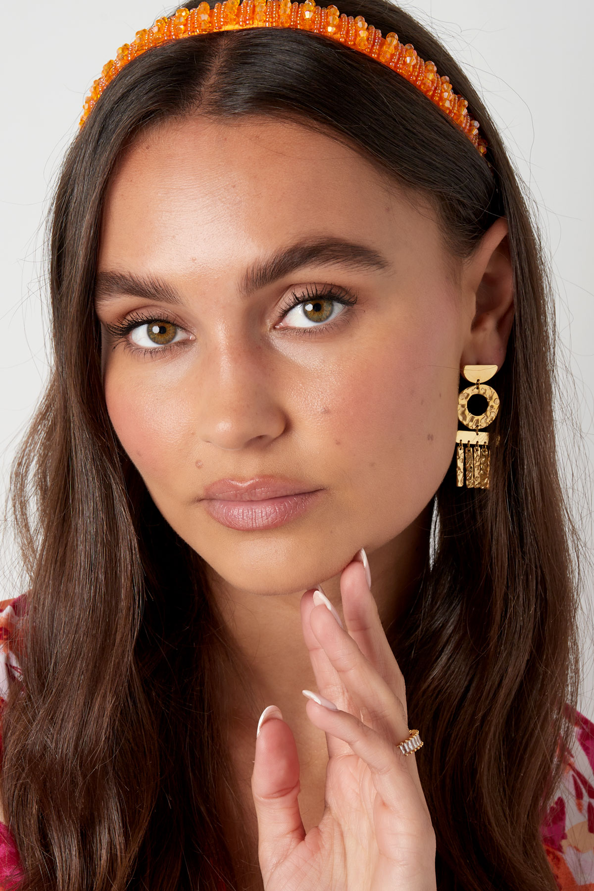 Statement earrings decoration - silver color Stainless Steel