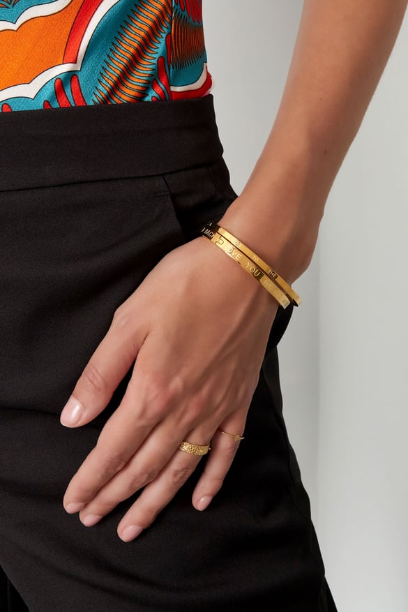 Bracelet esclave love you to the moon and back petit - doré 2