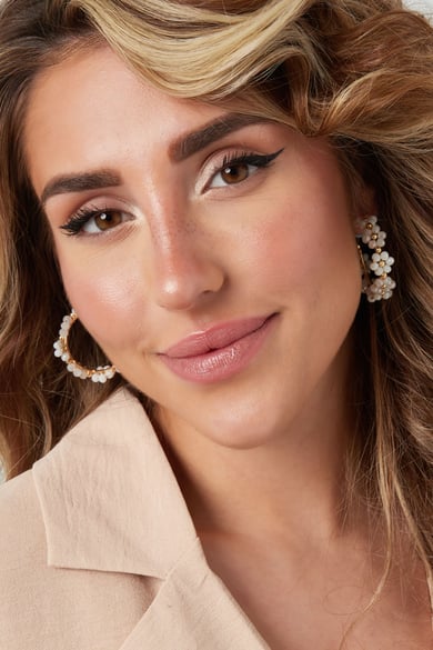 Orecchini fiori - arancio/marrone Metallo h5 Immagine4