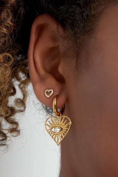 pendientes charm corazón con ojo h5 Imagen3