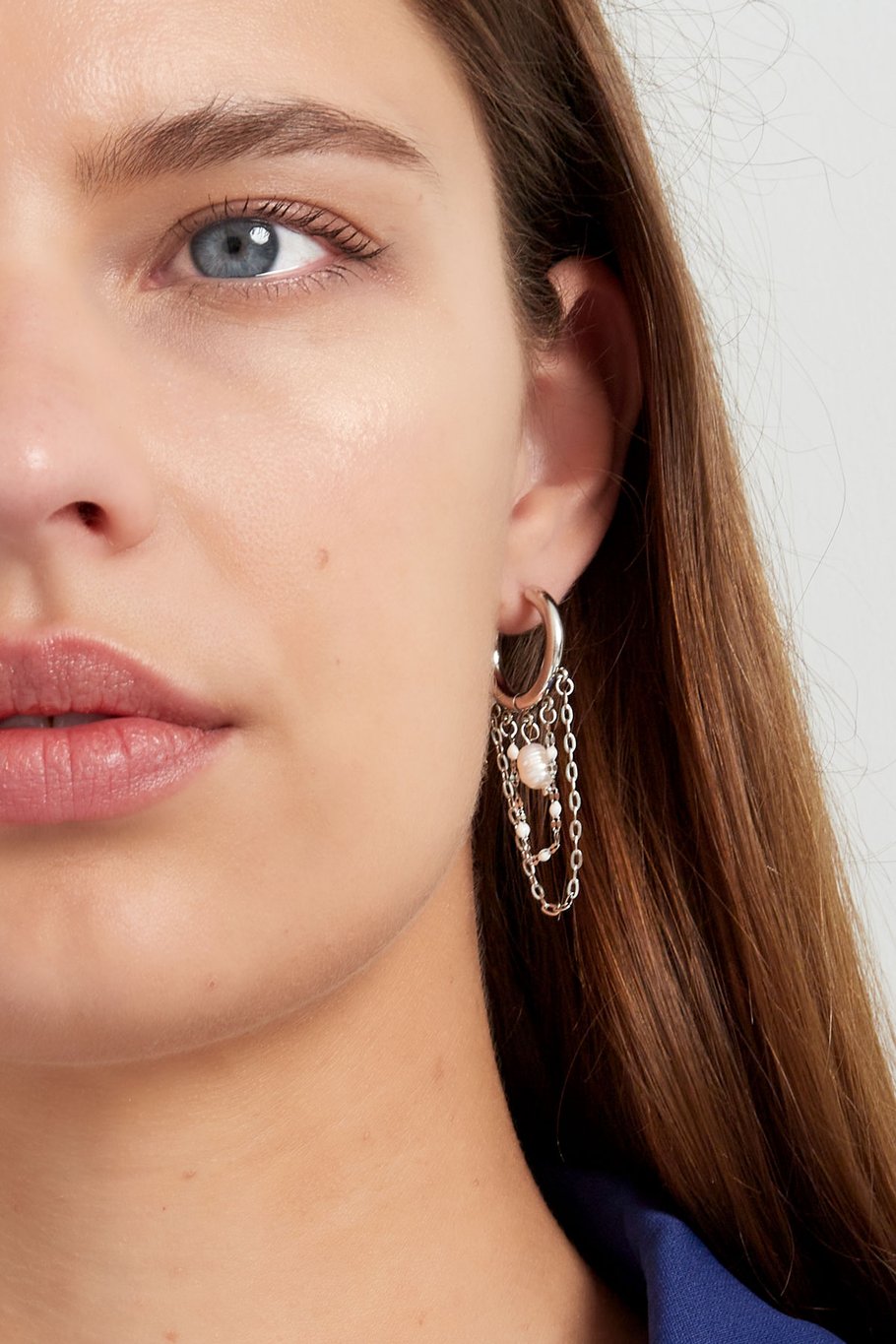 Earrings pearl party - Silver Color color Picture4