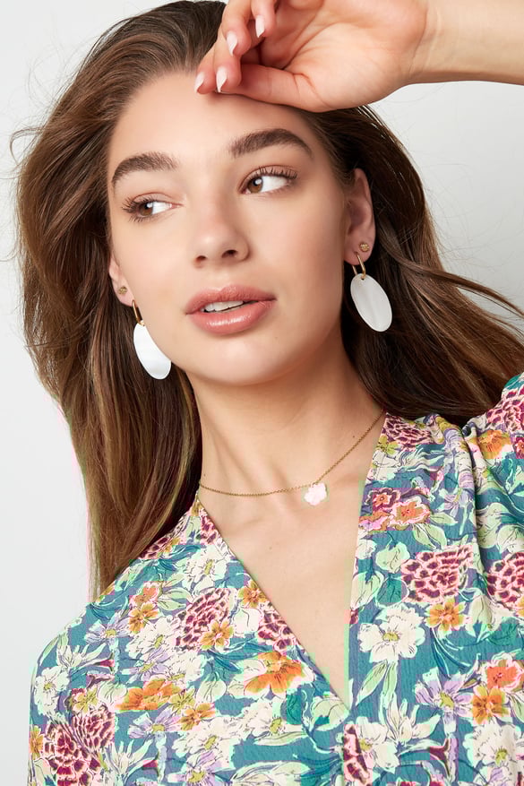 Earrings big coin - silver color Stainless Steel 2