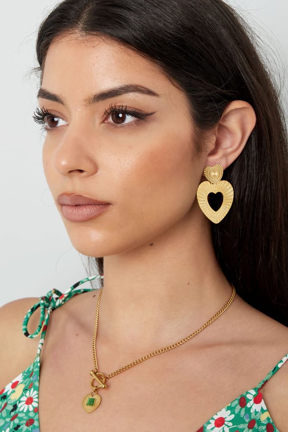 earrings double heart