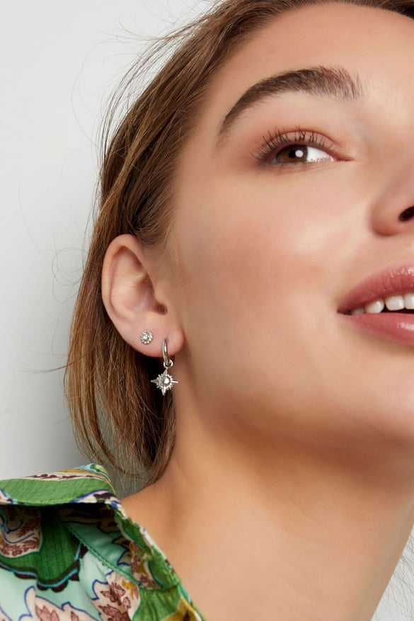 ear studs moon - pink 