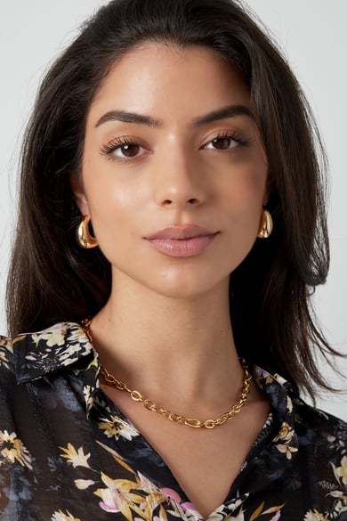 Oorbellen puntige draai - Goud kleur h5 Afbeelding4