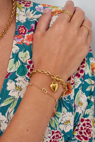 Bracciale loghi e pietre - Colore argento h5 Immagine3