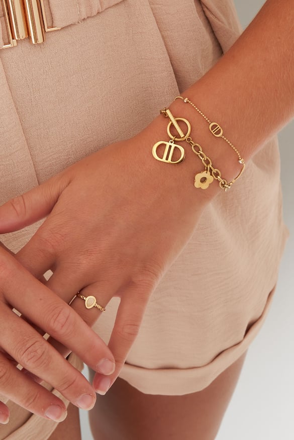 Armbandlogos und Steine – Goldfarbe - Goldfarbefarbe 2