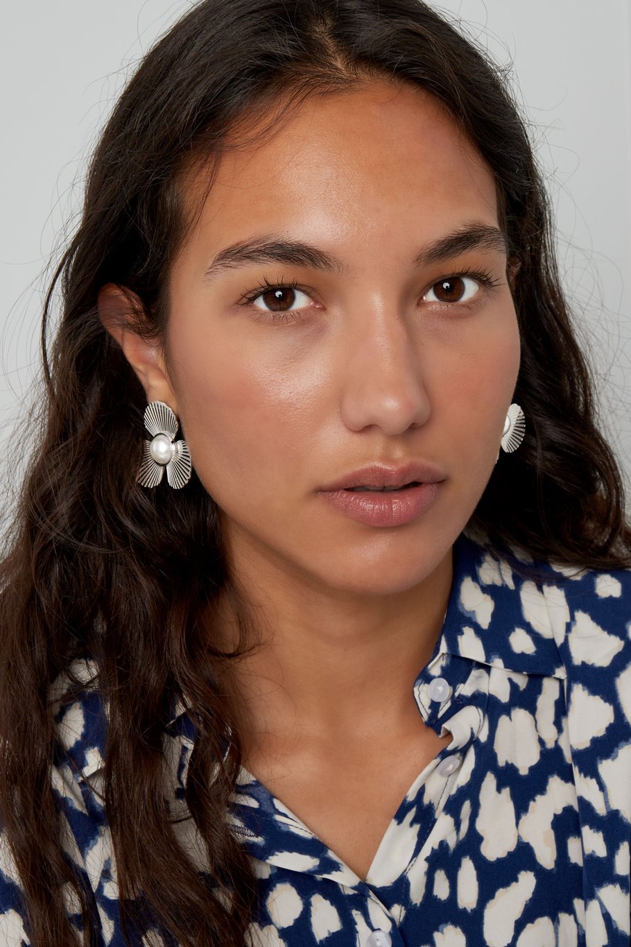 earrings flower with pearl h5Picture4
