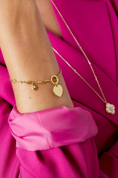Pulsera eslabones con corazón - Color plata h5 Imagen2