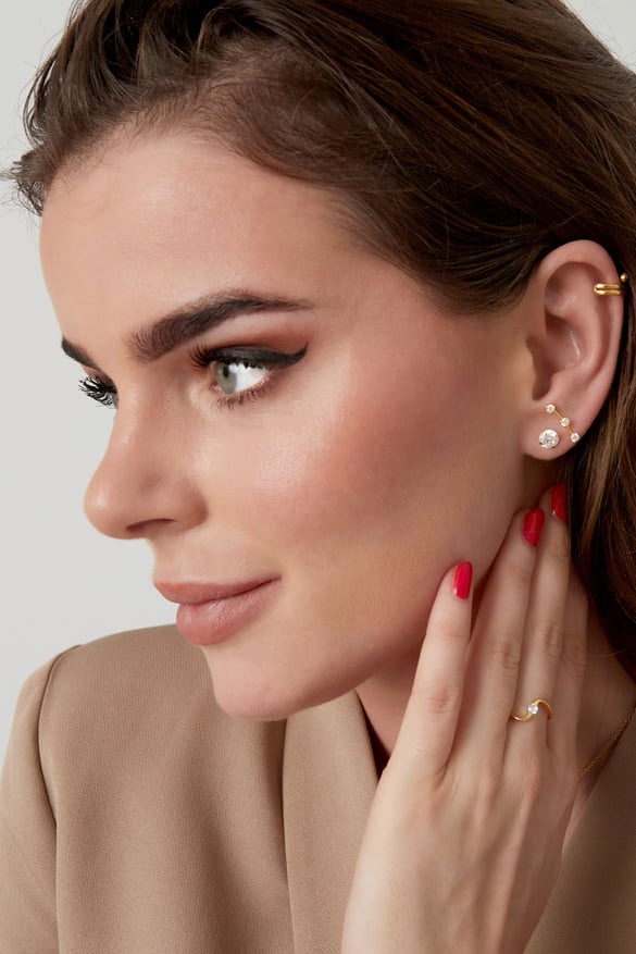 ear studs elegant stone - 925  2