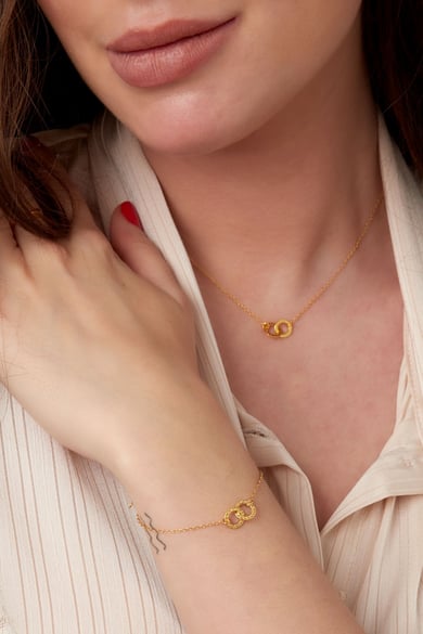 Mit Ringen verbundenes Armband – 925er Silber h5 Bild2
