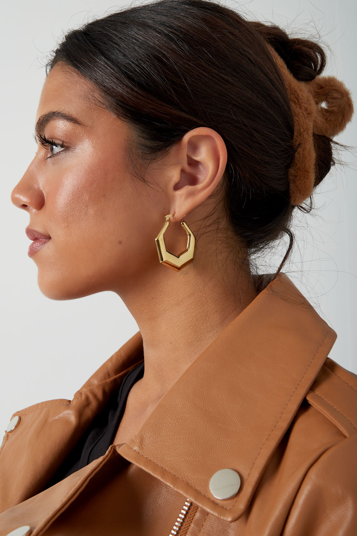 hexagon earrings