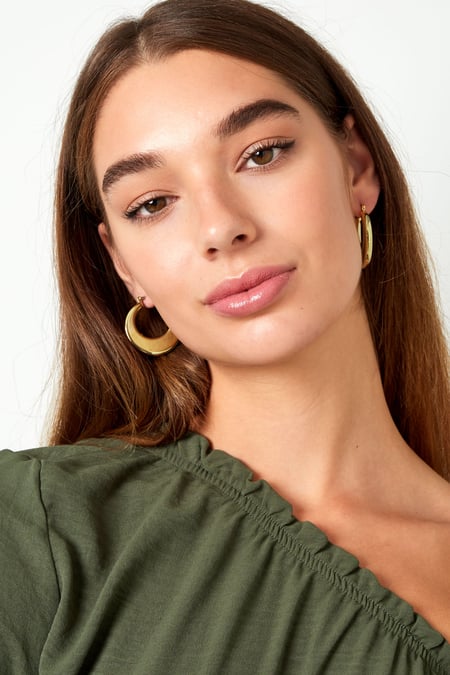 Earrings round classy must-have - Gold color 2