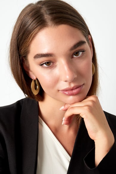 Oorbellen cut out - Goud kleur h5 Afbeelding2