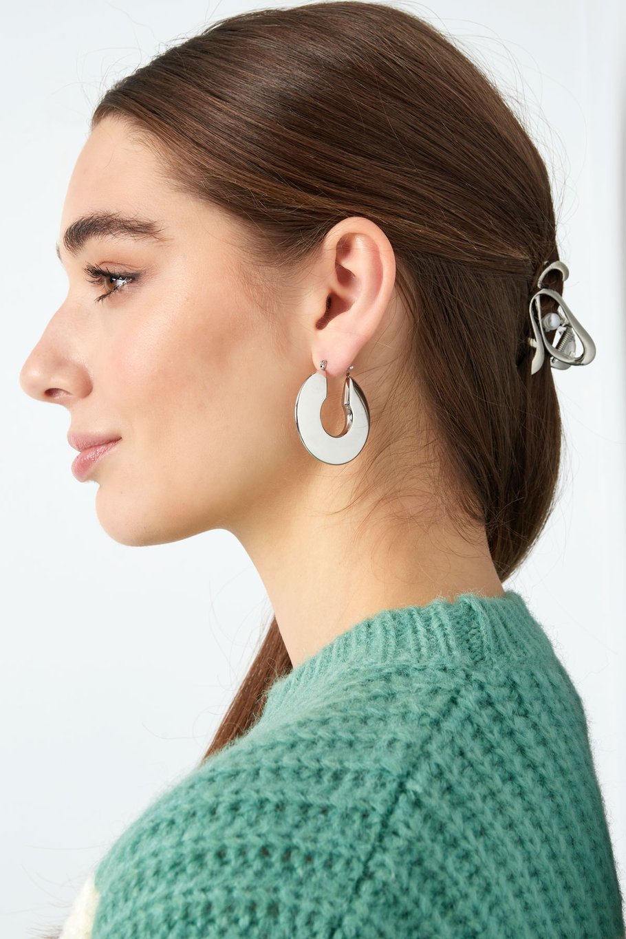 Boucles d'oreilles méga cercle - doré Image4