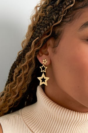 Earrings starry sky - Gold color h5 Picture3