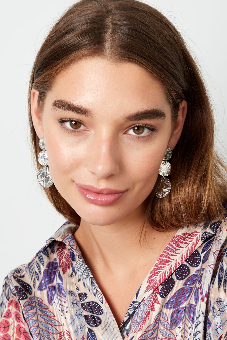 Earrings statement coins - Silver Color color Picture2