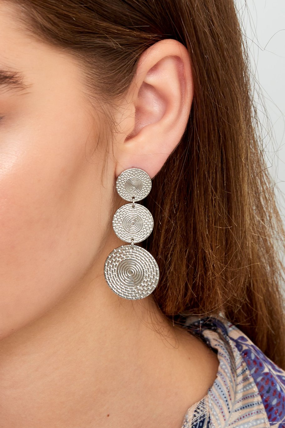Earrings statement coins - Silver Color color Picture3
