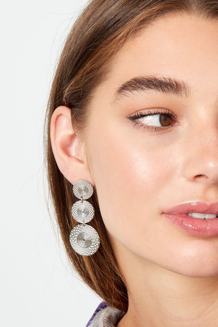 Earrings statement coins - Silver Color color Picture4