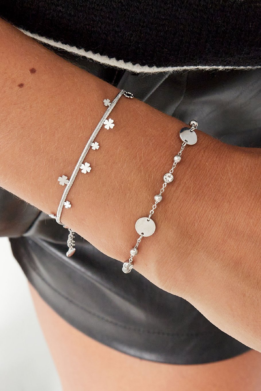 Pulsera fiesta trébol - Color plata Imagen2