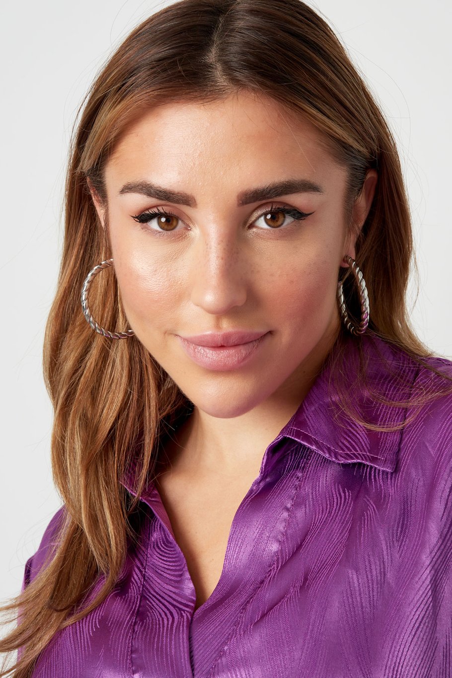 Earrings turned large - Silver Color color Picture2