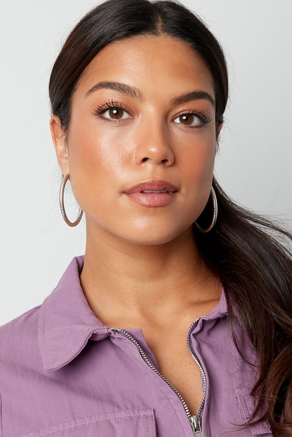 Earrings snake print - Silver Color color 2