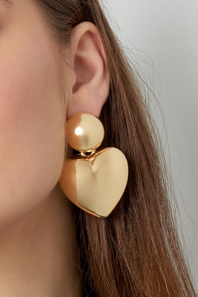 earrings heart with dot metal h5 Picture3
