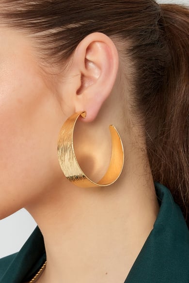 Earrings moon stripes - Silver Color color h5 Picture3