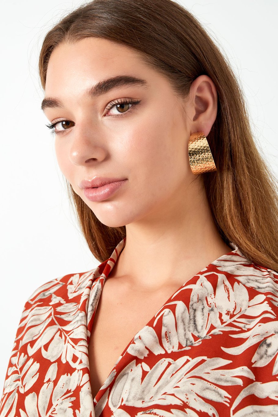Earrings round print - Silver Color color Picture4